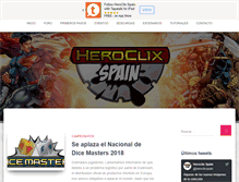 Tablet Screenshot of heroclixspain.com